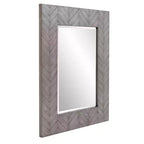 Espejo de Pared de Marco de Hierro "Sunburst" de 42"x42": Decoración Moderna, Sin Ensamblaje, Montaje en Pared