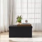 Banco otomano de almacenamiento de 30, otomana con almacenamiento, puf, banco plegable para dormitorio, soporta 660 lb