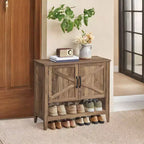 Traditional American Style Shoe Cabinet with Adjustable Shelf - Entryway Shoe Organizer