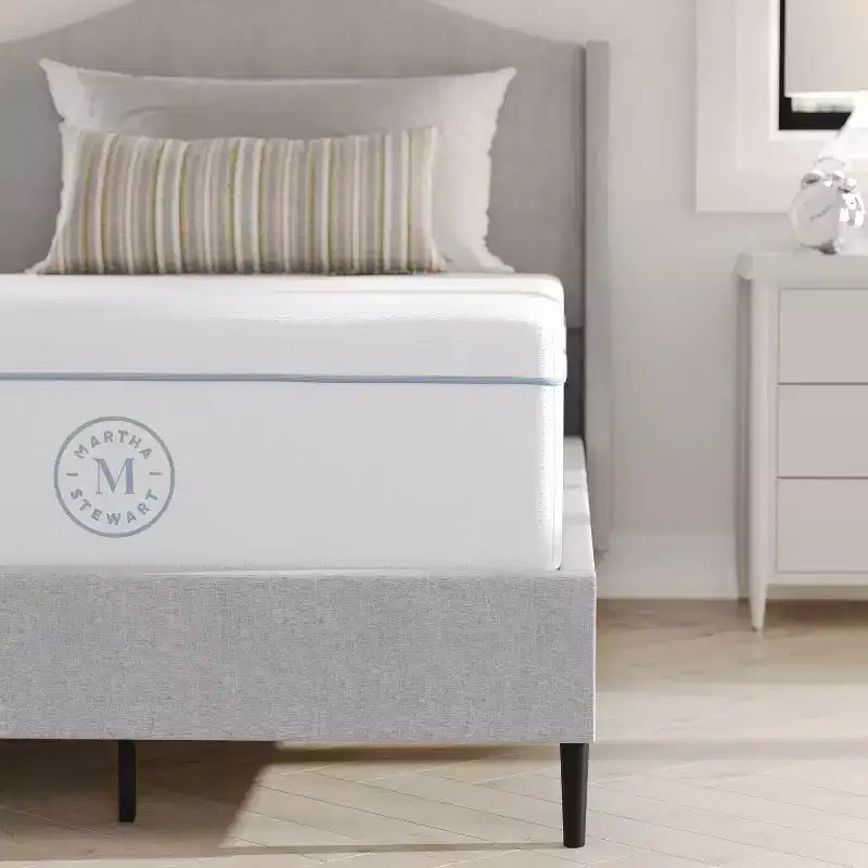Colchón de muelles ensacados y espuma híbrido de firmeza media de 12" con refrigeración de doble acción y tapa de tejido Jacquard transpirable