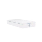 Colchón de muelles ensacados y espuma híbrido de firmeza media de 12" con refrigeración de doble acción y tapa de tejido Jacquard transpirable