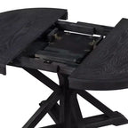 Mesa de Comedor de Estilo Retro con Mesa Extensible y 4 Sillas Tapizadas