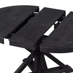 Mesa de Comedor de Estilo Retro con Mesa Extensible y 4 Sillas Tapizadas