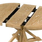Mesa de Comedor de Estilo Retro con Mesa Extensible y 4 Sillas Tapizadas