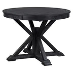 Mesa de Comedor de Estilo Retro con Mesa Extensible y 4 Sillas Tapizadas