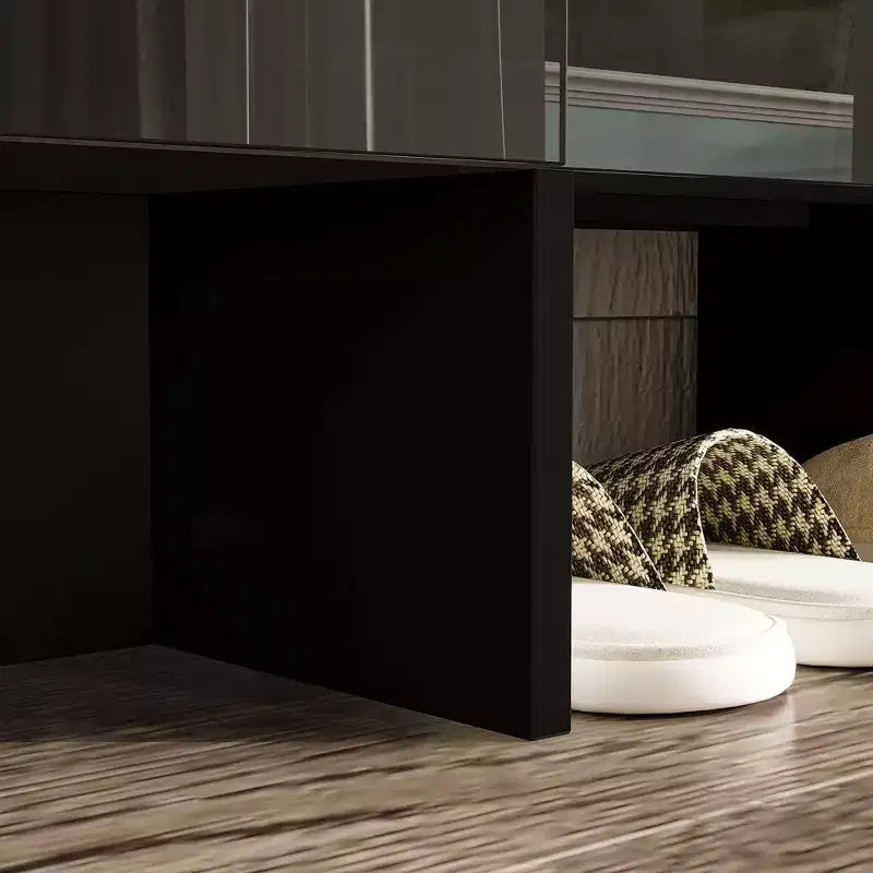 Cómoda Brillante con Detalles de Mármol, Cajonera de 6 Cajones para Dormitorio, Sala de Estar y Cocina