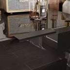 Cómoda Brillante con Detalles de Mármol, Cajonera de 6 Cajones para Dormitorio, Sala de Estar y Cocina