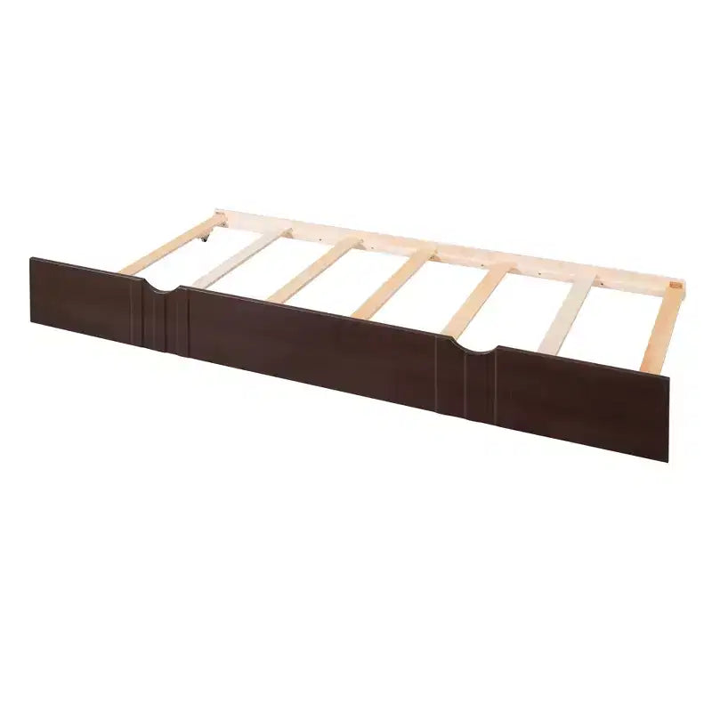 Cama nido doble/matrimonial, marco de cama de plataforma de madera con cama nido doble/dos cajones