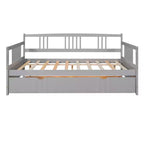 Cama nido doble/matrimonial, marco de cama de plataforma de madera con cama nido doble/dos cajones
