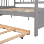 Cama nido doble/matrimonial, marco de cama de plataforma de madera con cama nido doble/dos cajones