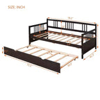 Cama nido doble/matrimonial, marco de cama de plataforma de madera con cama nido doble/dos cajones