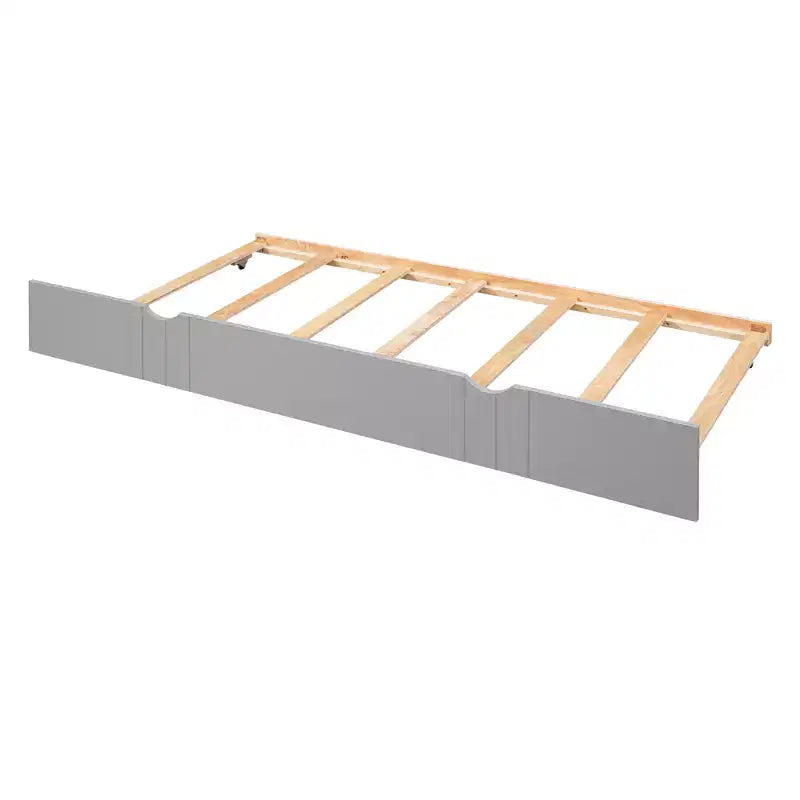 Cama nido doble/matrimonial, marco de cama de plataforma de madera con cama nido doble/dos cajones