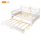 Cama nido doble/matrimonial, marco de cama de plataforma de madera con cama nido doble/dos cajones