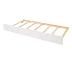 Cama nido doble/matrimonial, marco de cama de plataforma de madera con cama nido doble/dos cajones
