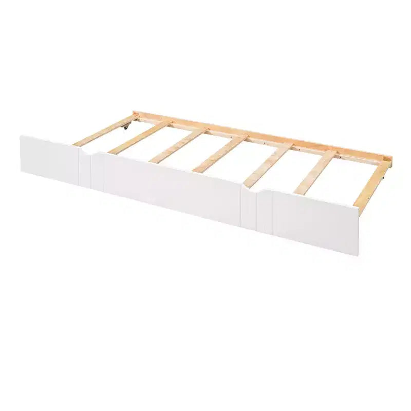 Cama nido doble/matrimonial, marco de cama de plataforma de madera con cama nido doble/dos cajones