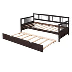 Cama nido doble/matrimonial, marco de cama de plataforma de madera con cama nido doble/dos cajones