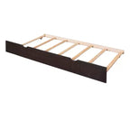 Cama nido doble/matrimonial, marco de cama de plataforma de madera con cama nido doble/dos cajones