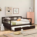 Cama nido doble/matrimonial, marco de cama de plataforma de madera con cama nido doble/dos cajones