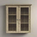 Teamson Home Connor Removable Two-Door Wall Cabinet with Adjustable Shelves, Walnut