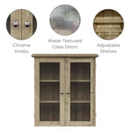 Mueble de Pared de Dos Puertas Desmontable con Estantes Ajustables, Nogal