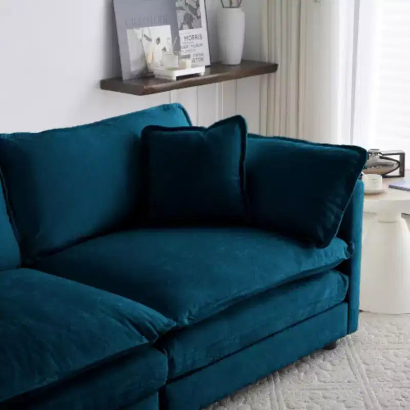 Juego de sofás de 2 piezas tapizados (sillón de dos plazas y sofá), ideal para sala de estar, oficina en casa o salón, asientos 2+2