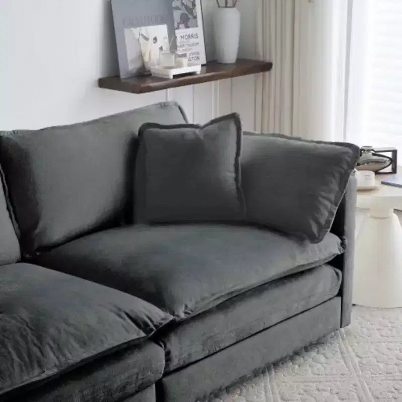 Juego de sofás de 2 piezas tapizados (sillón de dos plazas y sofá), ideal para sala de estar, oficina en casa o salón, asientos 2+2