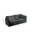 Juego de sofás de 2 piezas tapizados (sillón de dos plazas y sofá), ideal para sala de estar, oficina en casa o salón, asientos 2+2