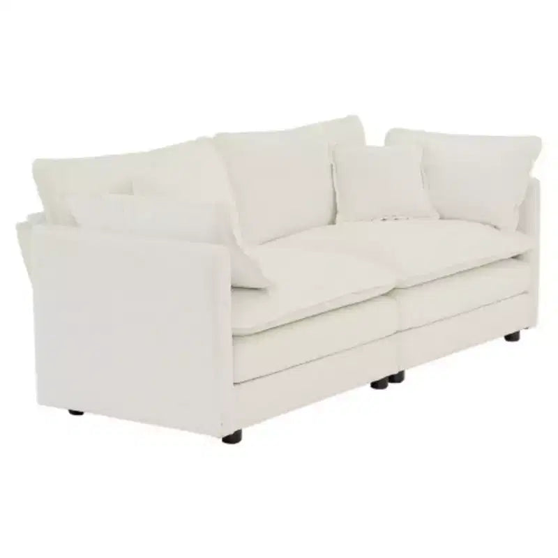 Juego de sofás de 2 piezas tapizados (sillón de dos plazas y sofá), ideal para sala de estar, oficina en casa o salón, asientos 2+2