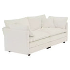 Juego de sofás de 2 piezas tapizados (sillón de dos plazas y sofá), ideal para sala de estar, oficina en casa o salón, asientos 2+2
