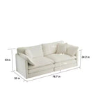 Juego de sofás de 2 piezas tapizados (sillón de dos plazas y sofá), ideal para sala de estar, oficina en casa o salón, asientos 2+2