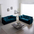 Juego de sofás de 2 piezas tapizados (sillón de dos plazas y sofá), ideal para sala de estar, oficina en casa o salón, asientos 2+2