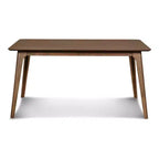 Mesa de Comedor Rectangular de Madera Maciza de 59" en Nogal