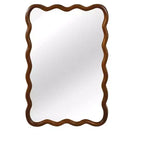Espejo de pared decorativo rectangular de 20 x 30 con marco de madera maciza, espejo decorativo para baño o entrada