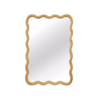 Espejo de pared decorativo rectangular de 20 x 30 con marco de madera maciza, espejo decorativo para baño o entrada