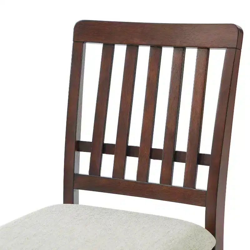 Sillas de comedor de 2 piezas con respaldo de madera curvado y asiento de tela gris