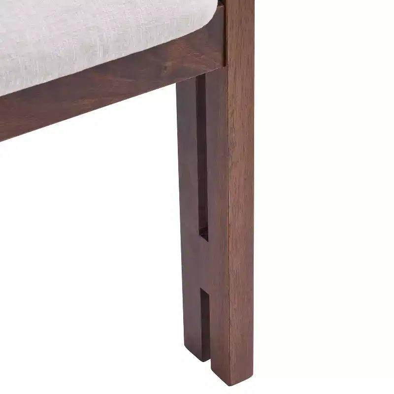 Sillas de comedor tapizadas de madera de caucho estilo Mid-Century Modern (6 piezas)