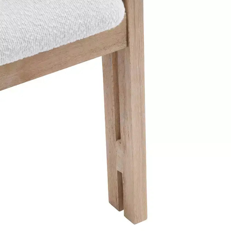 Sillas de comedor tapizadas de madera de caucho estilo Mid-Century Modern (6 piezas)