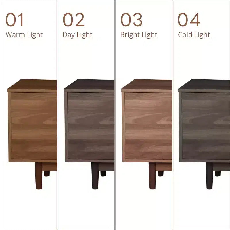 Moderno mueble de TV de madera de 76" con cajones y armario de almacenamiento de ratán