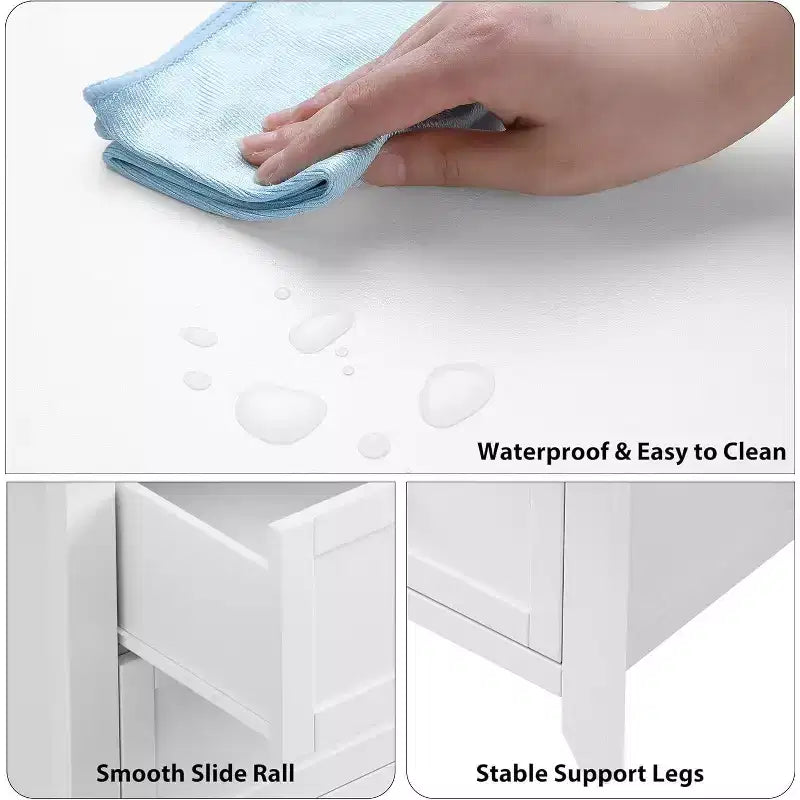 Cómoda de madera negra grande y moderna de 6 cajones, cajones profundos y tiradores metálicos para dormitorio, entrada, pasillo