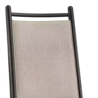 Silla de comedor con estructura de madera y tapizado de tela beige (2 piezas)