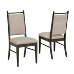 Fuske Wood Finish Beige Fabric Dining Chair (Set of 2) - iNSPIREQ