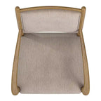 Sillón tapizado beige con acabado de madera (2 piezas)
