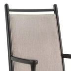 Sillón tapizado beige con acabado de madera (2 piezas)