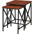 Mesa auxiliar de metal con tapa rectangular de 1 pieza