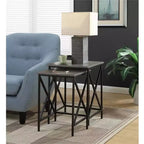 Mesa auxiliar de metal con tapa rectangular de 1 pieza