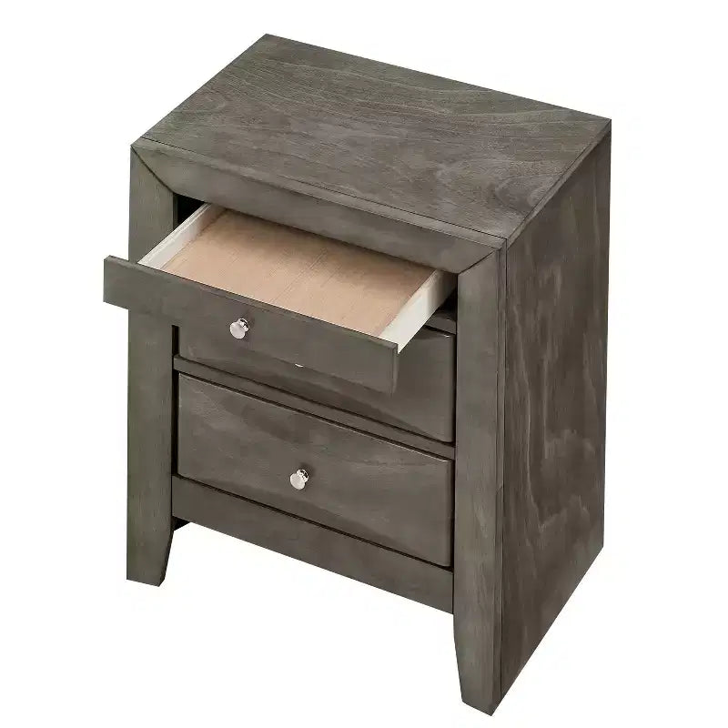 Mesa de Noche Rectangular de Madera de Cerezo para Sala y Dormitorio