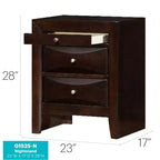 Mesa de Noche Rectangular de Madera de Cerezo para Sala y Dormitorio