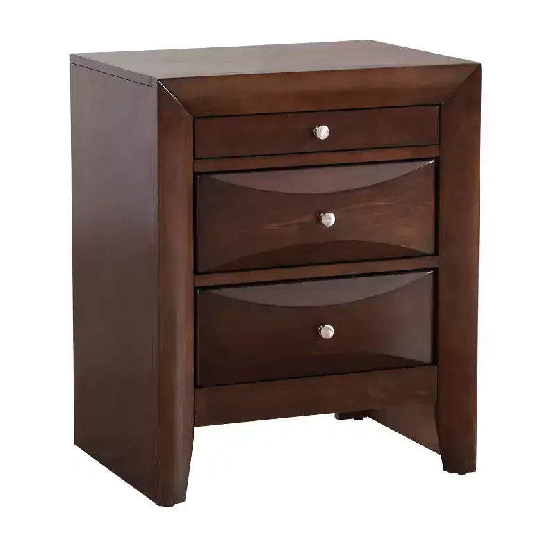 Mesa de Noche Rectangular de Madera de Cerezo para Sala y Dormitorio
