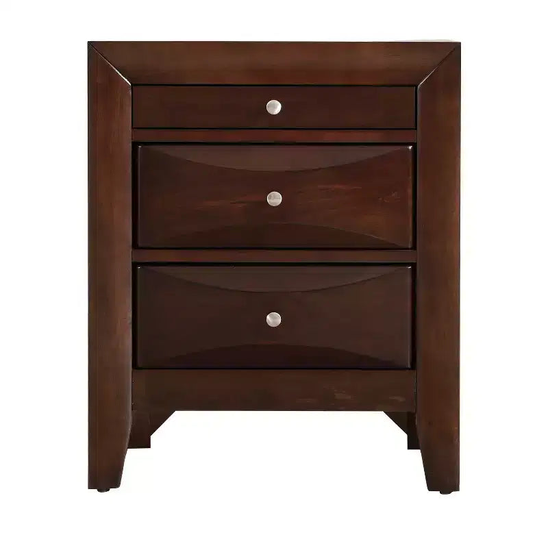 Mesa de Noche Rectangular de Madera de Cerezo para Sala y Dormitorio