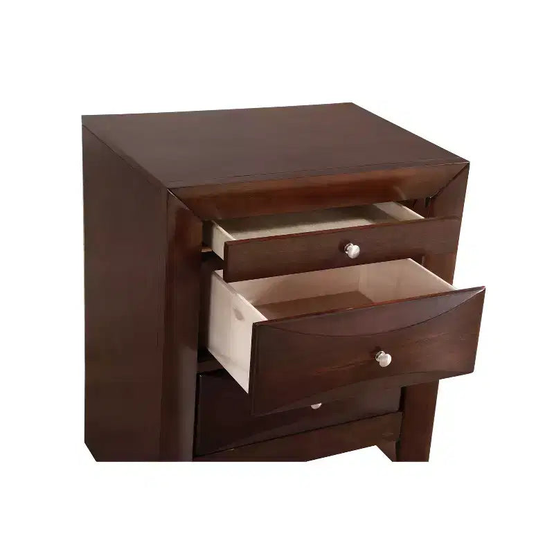 Mesa de Noche Rectangular de Madera de Cerezo para Sala y Dormitorio